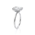 thumbnail image 3 of HeartsAndYou 2.5ct Emerald Moissanite Engagement Ring for Women Hidden Halo Solitaire 18k White Gold over Silver, 3 of 9