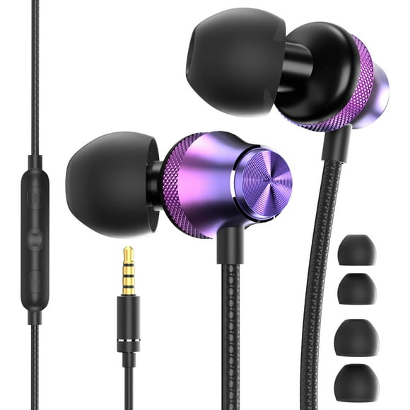 Auriculares con cable AIAUXAI con micrófono y conector de 3,5 mm para iPhone