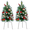 2pcs B-1, variant on Yexmas 2PCS Small Outdoor Christmas Trees with LED Lights,30" Artificial Xmas Decora for Porch,Yard,Pathway,Garden,PVC