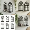 thumbnail image 2 of Decorative Black Shelf Wall Mounted Hollowed Vintage Floating Shelves for Storing Essential Oil and Crystal Stand, 2 of 8