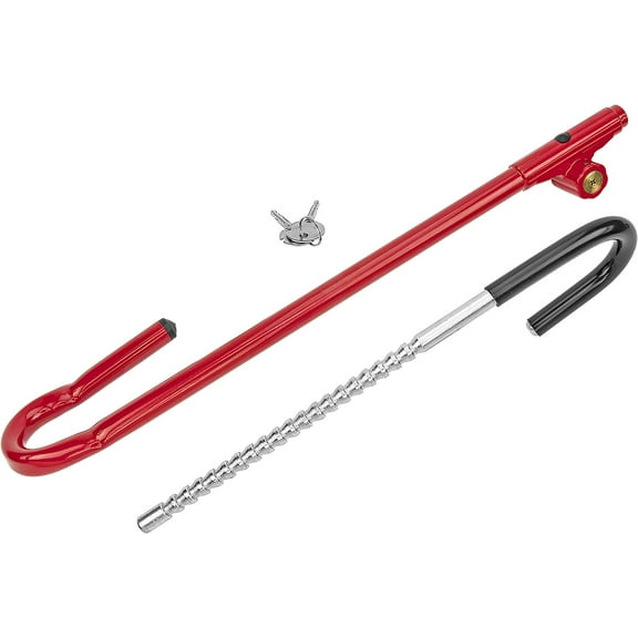 Steering Wheel Brake Pedal Lock Adjustable Universal Anti-Theft Security Device for Car, Truck, SUV or Van