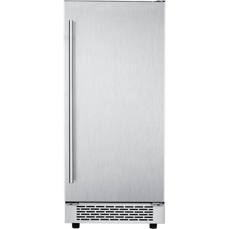 Hanover Studio Series 15 In. Stainless Steel Undercounter Ice Maker with Reversible Door and Touch Controls
