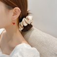 thumbnail image 6 of Trendy Heart Earrings for Women Elegant Red Peach Retro Dangle Drop Jewelry Fashion Statement, 6 of 8