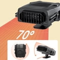 thumbnail image 2 of Ventilador calefactor eléctrico para coche de 12 pulgadas, calentamiento rápido, rotación de 360 ​​grados, 150 W, bajo consumo de energía. Calentador negro, 2 of 9