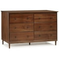 thumbnail image 1 of 6 Drawer Solid Wood Dresser in Walnut, 1 of 4