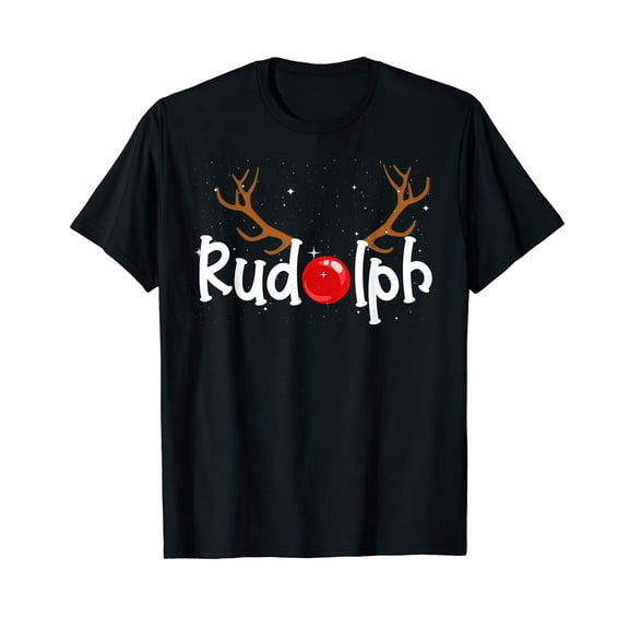 Rudolph Red Nose Reindeer Christmas Funny T-Shirt