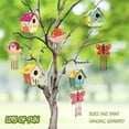 thumbnail image 2 of 4 House Crafts Niños Construir Pintura Madera Artes Niños Niñas Niños Estilo C Cola Casita para pájaros Windbell, 2 of 8