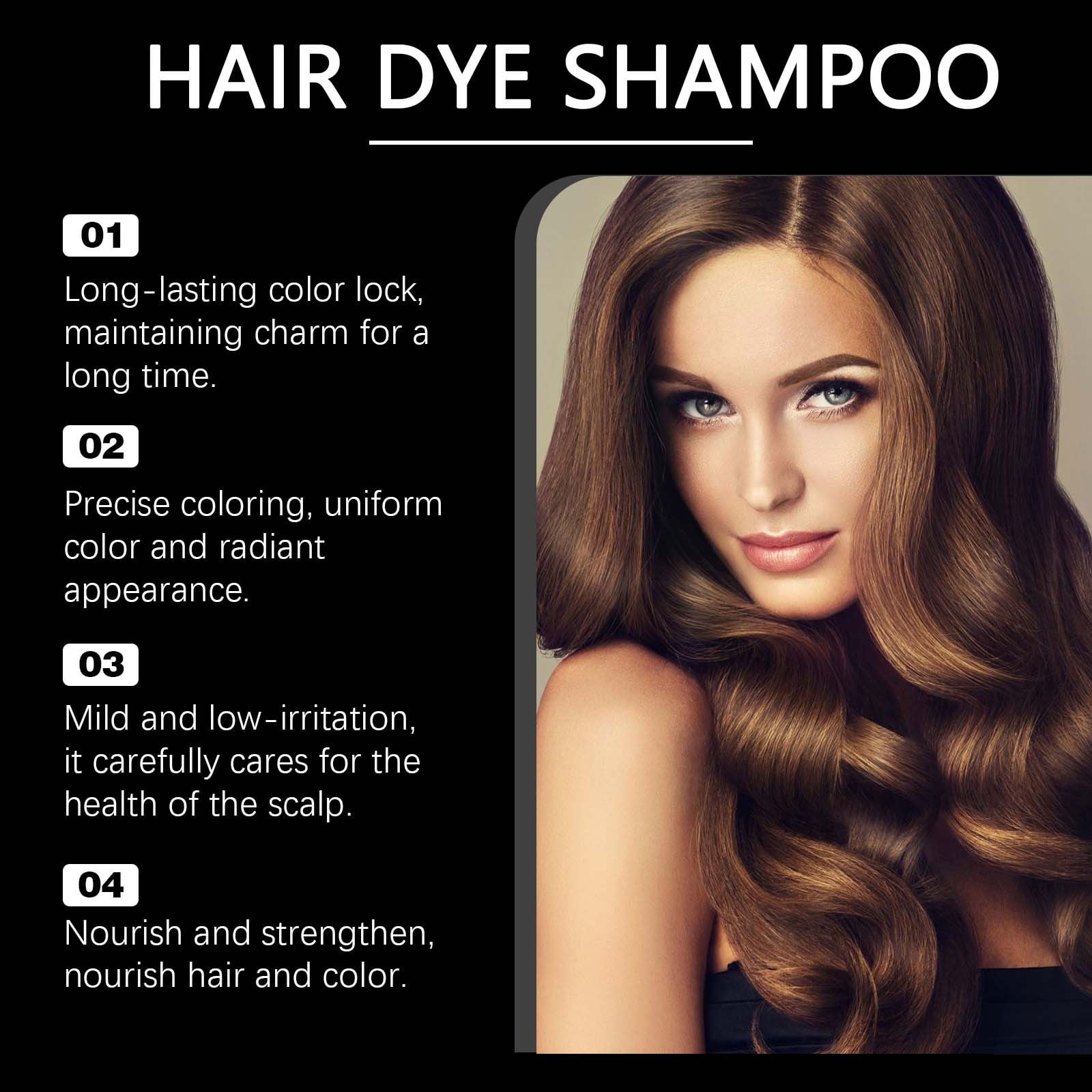 Polar Hair Dye Shampoo, Polar Shampoo Hair Care, Instant Dye Shampoo, Natural Hair Color Shampoo for Gray Hair Coverage, Color Shampoo Hair Dye for Women & Men