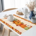 thumbnail image 3 of Thanksgiving Pumpkin Placemats Set of 4 Orange Green Pumpkins Leaves Heat Insulated Linen Place Mats, Washable Stain-Proof Table Mats for Dining Tables Holiday Decor 13x19inch, 3 of 9