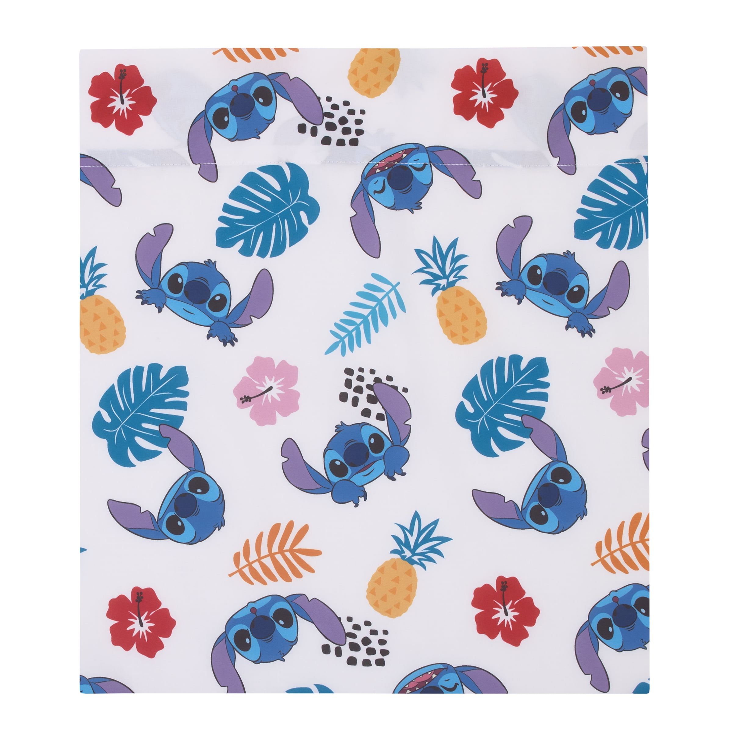 Disney Stitch 5-Pc Toddler Bed Set - Comforter, Fitted Sheet, Top Sheet, Pillowcase and Blanket, Aqua, Toddler Boy or Girl