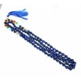 thumbnail image 5 of Natural Beaded Mala Tassel Necklace Blue Lapis Lazuli Round Beads Anniversary Gift Necklace, 5 of 9