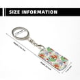 thumbnail image 4 of Goofa Mushroom and Frogs Printed Rectangular Metal Keychain Bag Charm Floral Charm for Purse Keys Metal Keyring Gift for Women Accessories, 4 of 7