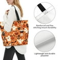 thumbnail image 3 of Ratiio Halloween 2 Print Reusable Grocery Bags - Washable, Foldable, Packable Tote, Large Handles, Heavy Duty, Zippered Top Pouch, 3 of 7