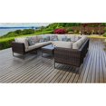 thumbnail image 2 of AMALFI 11 Piece Wicker Patio Furniture Set 11a in Brown and Beige, 2 of 7