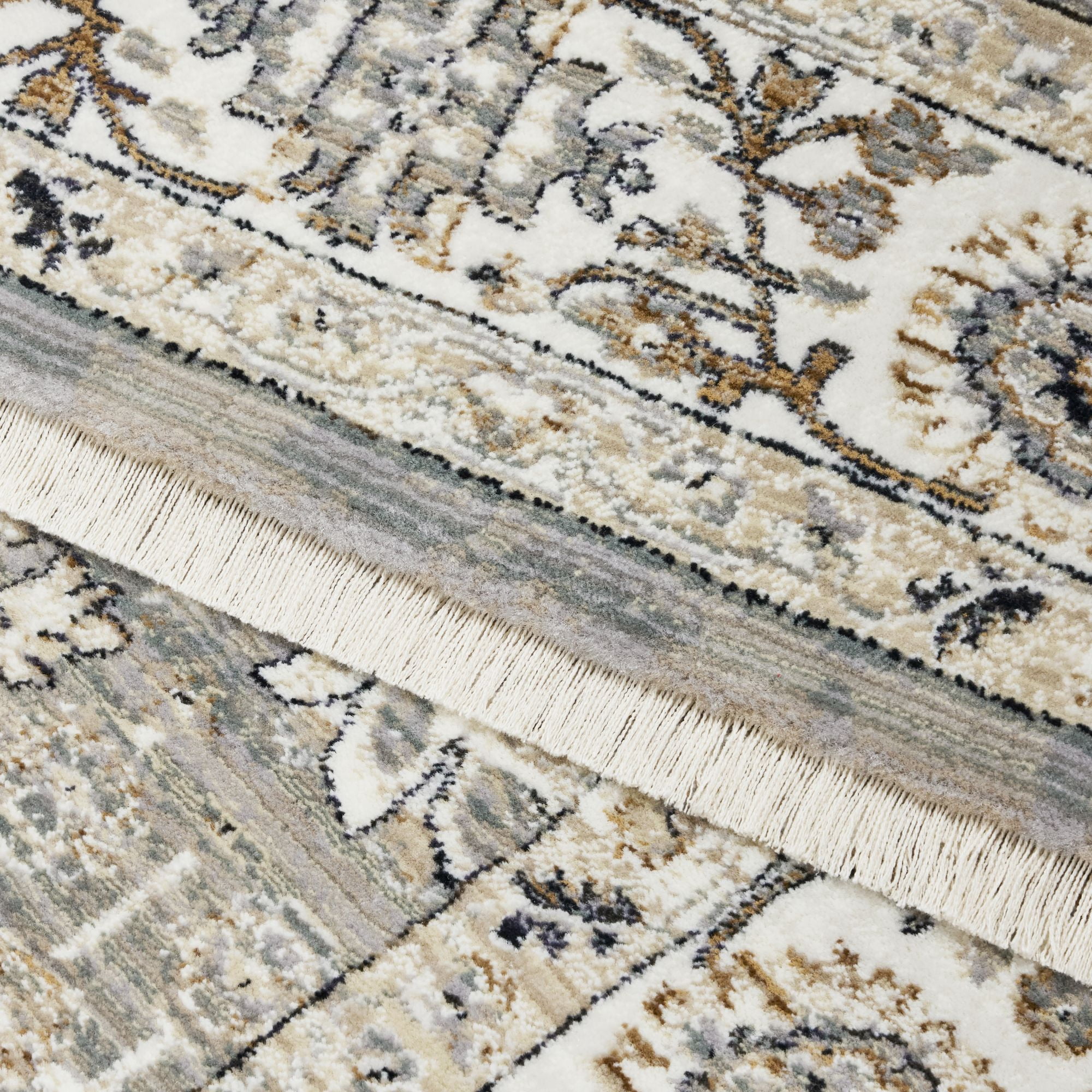 Everloom Carina Everette Vintage Medallion Runner Area Rug, Grey/Ivory, 1'10"x7'10"