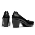 thumbnail image 3 of DREAM PAIRS Women's Chunky Closed Toe Low Block Heels Work Pumps Comfortable Round Toe Dress Wedding Shoes SDPU2230W, 3 of 6