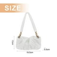 thumbnail image 2 of Soft folded cloud bag shoulder solid color chain bag clutch envelope bag women's messenger bag - white, 2 of 6