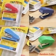 thumbnail image 2 of Portable Kawaii Super Mini Stapler Useful Mini Stapler Staples Set Office Binding Stationery Random Color A9V0, 2 of 9