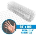 thumbnail image 2 of Fencer Wire Welded Wire Fence 12.5 Gauge, Galvanized Welded Fence Wire Roll, Mesh Size 2-Inch x 4-Inch, Hog Wire Fencing Cage, Multiple Use for Home Improvement & Animals Enclosure (5ft. x 100ft.), 2 of 9