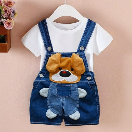 

Tawop Shorts for Teen Girls Cheap Summer Button Denim Cute Shorts Overalls 100%Denim Blue 2-3 Years
