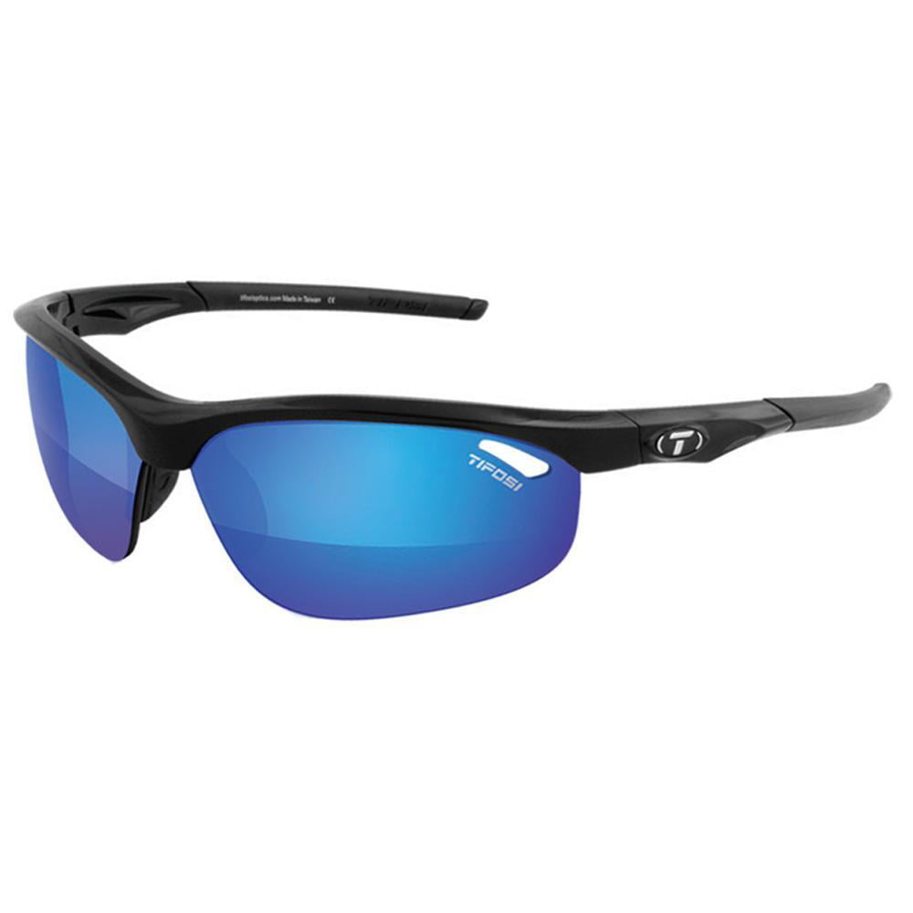Tifosi VELOCE Gloss Black Clarion Blue Mirror CYCLING Sunglasses 