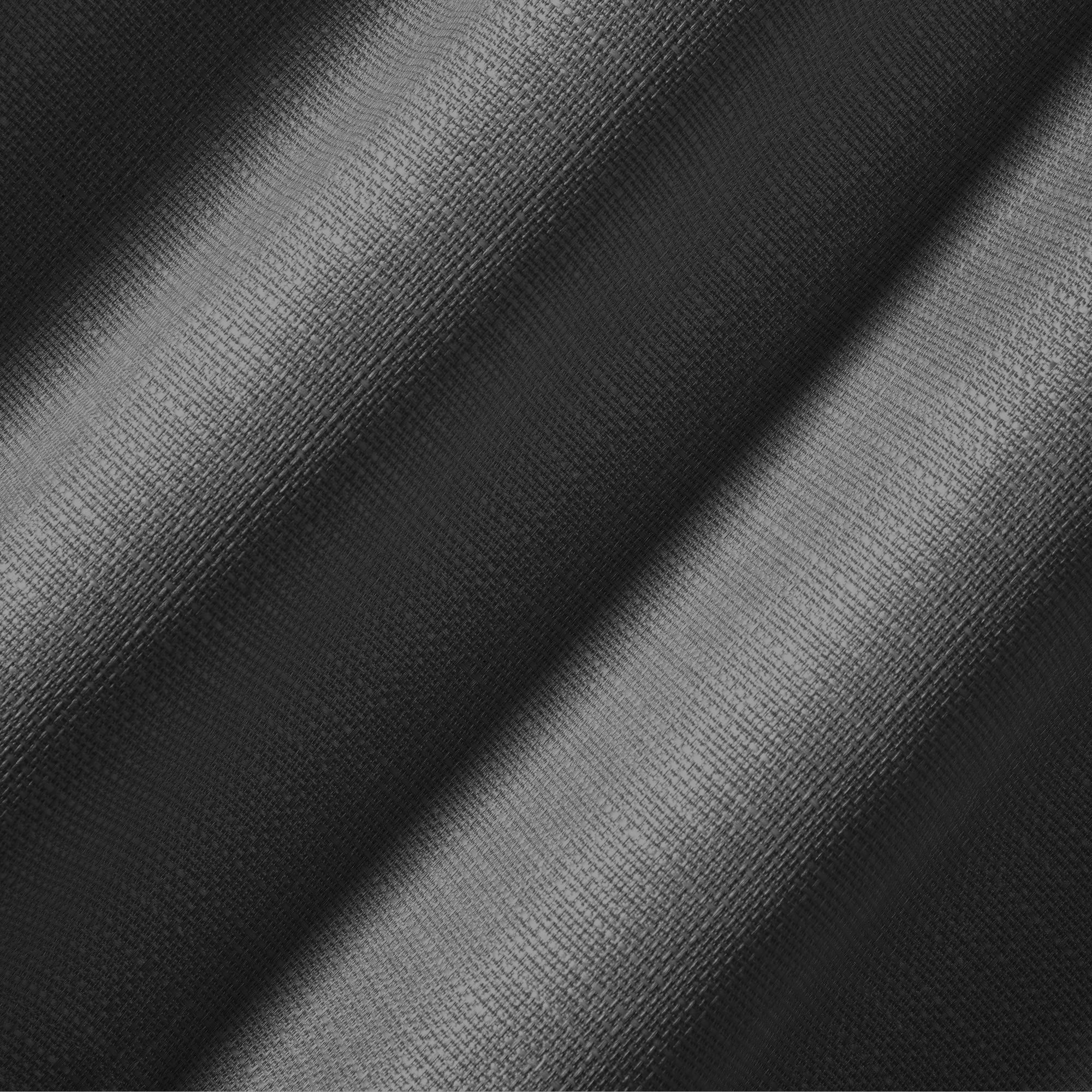 Ecologee Wakefield Textured 100% Blackout Rod Pocket Indoor Curtain Panel Pair, Charcoal, 37" W x 63" L