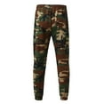 thumbnail image 5 of Lisingtool cargo pants for men men's casual camouflage jogging elastic mid-waist sweatpants with pocket army green l, 5 of 6