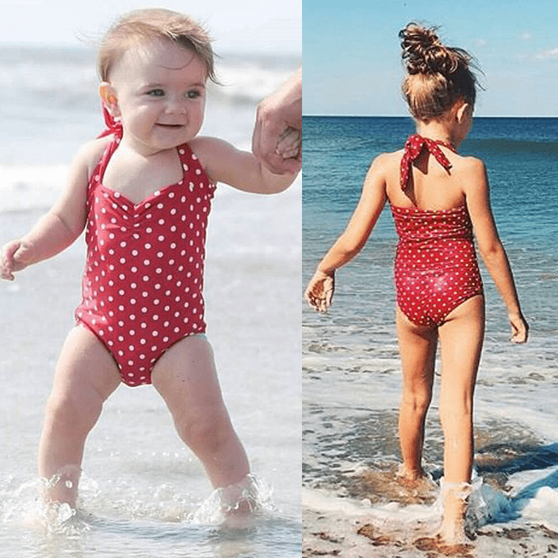 StylesILove Infant Baby Girl Cute Polka Dots One-Piece Swimsuit 