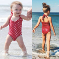 thumbnail image 3 of StylesILove Infant Baby Girl Cute Polka Dots One-Piece Swimsuit Beach Bathing Suit Pool Swimwear, 3 of 5