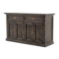 thumbnail image 2 of NovaSolo Halifax Mindi Mahogany Wood Classic Buffet - Black, 2 of 7