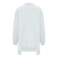 thumbnail image 5 of Xysaqa Women's Casual V-Neck Tunic Sweatshirt Long Sleeve Oversized Pullover Tunic Tops Shirt S-XXL, 5 of 7