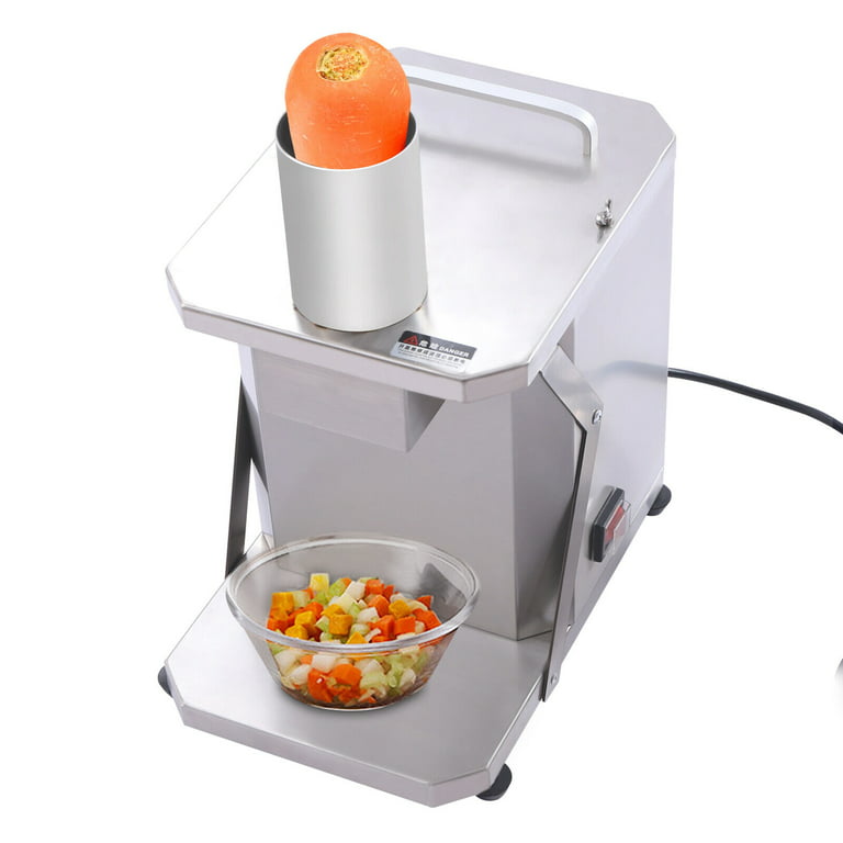 Miumaeov Commercial Vegetable Dicer Electric Automatic Fruit Food Dicer  Heavy Duty Vegetable Chopper Cutter Stainless Steel for Potatoes Carrots  Cubes, for Restaurant 