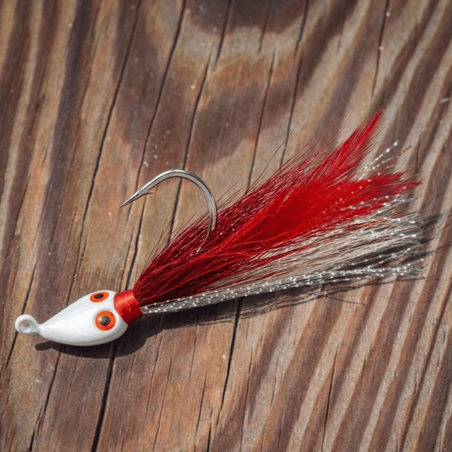 Tsunami Flats Jig Fishing Lure 1/4 oz. – Red/White