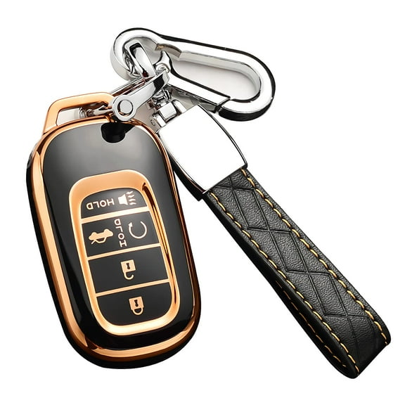 for Honda Key Fob Cover with Keychain, for Honda Civic CR-V Accord HR-V Pilot Premium Soft TPU Full Protection Key Fob Case Smart Remote Key Protector