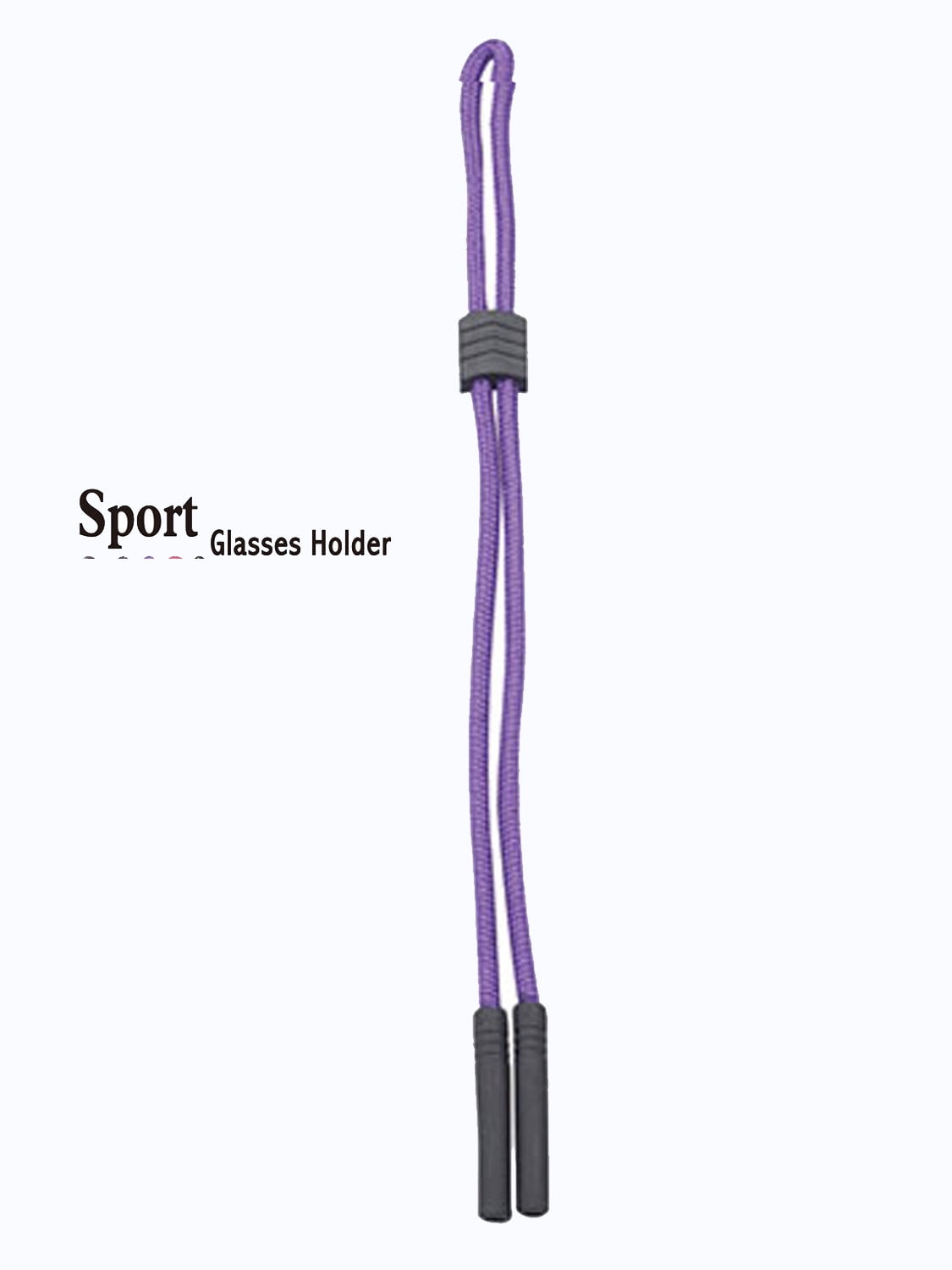 No Tail Adjustable Sports Eyewear Retainer Purple Eyeglass Holder