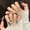 Medium, variant on Original real shot [prosperous flowers] old money wind advanced sense hand-painted engraved nail art zircon heavy industry wearing nail piece