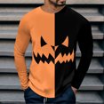 thumbnail image 2 of LIIPEE Halloween Graphic Tees For Men Long Sleeve Crew Neck Casual T Shirts Male Comfortable Breathable Versatile Tshirt,XXXL, 2 of 4