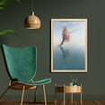 thumbnail image 2 of Tree Wall Art with Frame, Flower Tree in the Middle of Lake with Reflection in the Water Scenic View, Printed Fabric Poster for Bathroom Living Room, 23" x 35", Teal Pink, by Ambesonne, 2 of 2