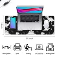 thumbnail image 5 of Long Mouse Pads for Desk,Black Dinosaurs Leaves Stars Pattern Desk Mats on Top Of Desks, Desk Mouse Pad Extra Large with 3mm Non-Slip Base and Stitched Edge for Gaming,Office,Work,Home 31.5"x11.8", 5 of 6