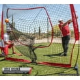 thumbnail image 4 of PowerNet Pro One Piece Softball Baseball Net, Portable Baseball Training Equipment, Hitting, Throwing & Pitching Net with Carrying Bag (Black, 8x8 FT), 4 of 7