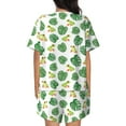 thumbnail image 6 of Fuzoiu Frogs And Tropical Leaves Print Women's Short-Sleeved Pajama Set,Lounge Sleepwear Set,Womens Pajama Sets 2 Piece,Button-Up Top and Shorts with Pockets-X-Large, 6 of 7