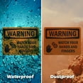 thumbnail image 6 of (2 Pack) Watch Your Hands And Fingers OSHA Warning Sign 14 Inch X 10 Inch Indoor / Outdoor Rust-Free Aluminum Metal Signs for Workplace, Workshop, and Construction Site, Made in the USA, 6 of 8