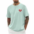 thumbnail image 1 of Plebaso T-Shirts Graphiques pour Hommes Manches Courtes Décontractées Chemises Surdimensionnées Imprimé Col Rond T-Shirt d'Été Ample, 1 of 4