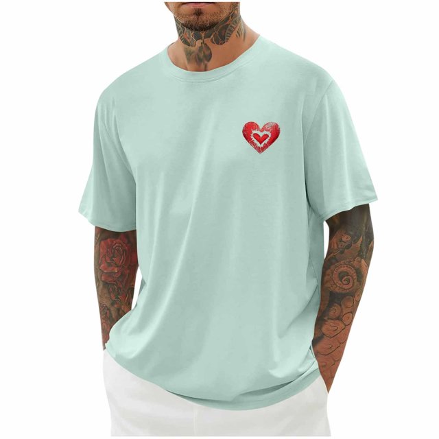 Plebaso T-Shirts Graphiques pour Hommes Manches Courtes Décontractées Chemises Surdimensionnées Imprimé Col Rond T-Shirt d'Été Ample
