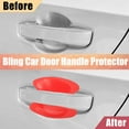 thumbnail image 3 of Unique Bargains Carbon Fiber Pattern Car Door Bowl Handle Stickers Protector Anti Scratches Protective Film Universal Fit Red 4pcs, 3 of 6