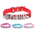 thumbnail image 2 of Collares de identificación para perros personalizados, colgante con nombre de mascota personalizado, collar de diamantes de imitación para gatos, correa para el cuello antipérdida para cachorros, sumi, 2 of 5