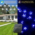 thumbnail image 4 of KOMI Solar String Flower Lights Outdoor Waterproof, 39ft 100LED Solar Garden String Lights for Outside, 8 Modes Outdoor String Lights for Valentine's Day Patio Yard Porch Lawn Tree Decor (Blue), 4 of 7