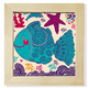 thumbnail image 1 of Dibujo de linea Cartoon mar Peces corales Pantalla de escritorio de pared de fotograma cuadrado, 1 of 4