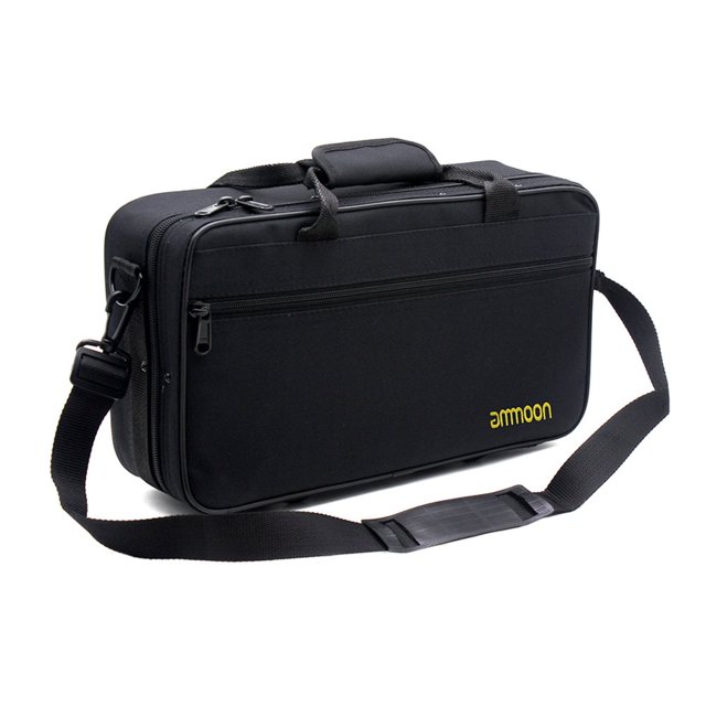 Bb Clarinet Case Gig Bag Backpack Box Water-resistant 600D Foam Cotton Padding with Adjustable Single Shoulder Strap
