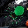 thumbnail image 3 of Gymax 5' Long Halloween Inflatable Creepy Green Black Legs Spider w/ Cobweb & LEDS, 3 of 10